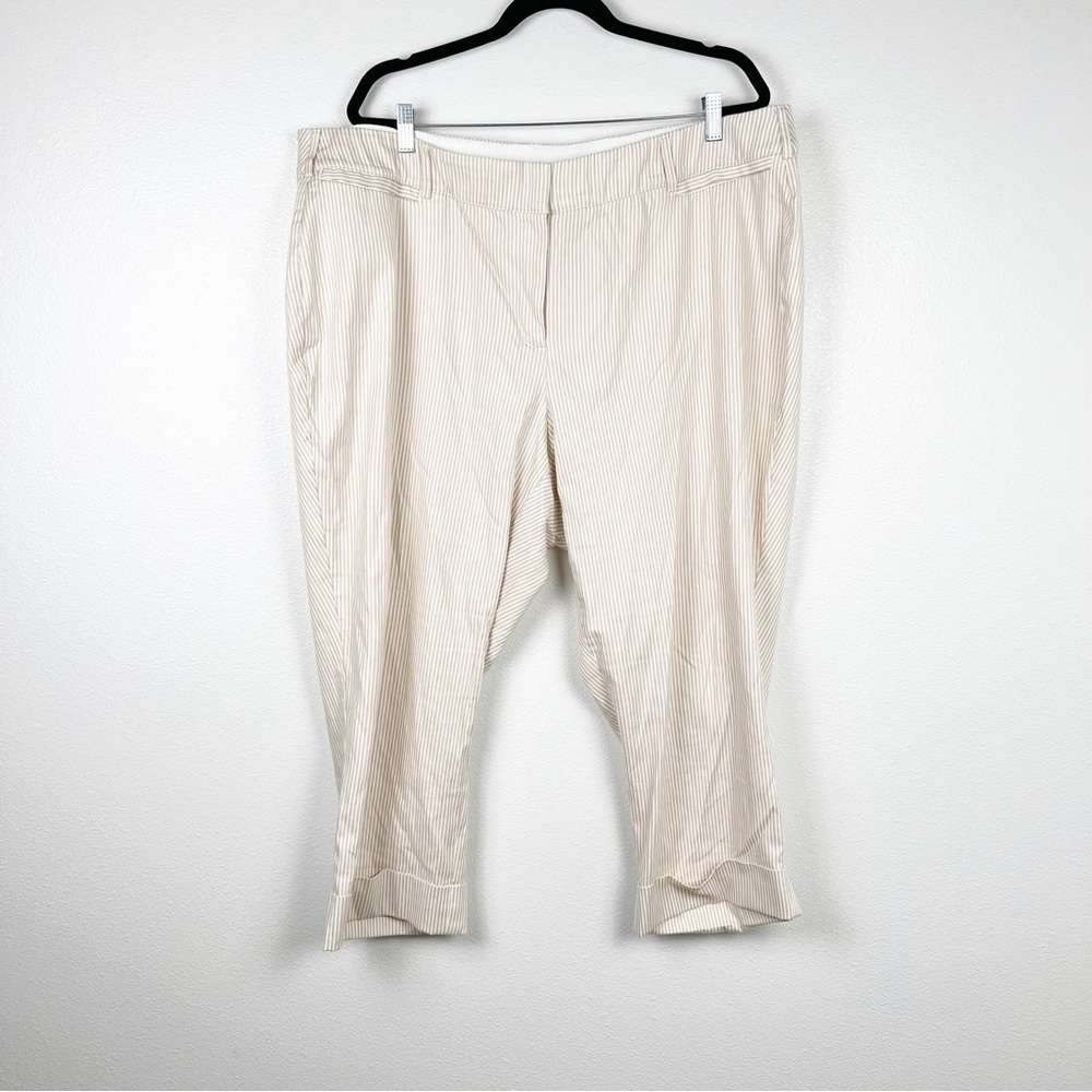 Lane Bryant Stripes Cropped Pants Sz 24‎